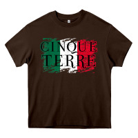 Chocolate Brown cinque terre italy travel distressed t shirt Heavy Core Tee - longCreatives