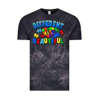Cloud Black Different is beautiful Autism Vintage Tee - CowGirlArtShop