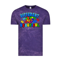 Cloud Purple Different is beautiful Autism Vintage Tee - CowGirlArtShop