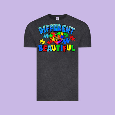 Different Is Beautiful Autism Vintage Tee Designed By Cowgirlartshop