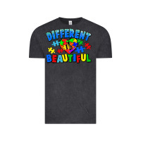 Vintage Black Different is beautiful Autism Vintage Tee - CowGirlArtShop