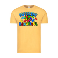 Vintage Mustard Different is beautiful Autism Vintage Tee - CowGirlArtShop