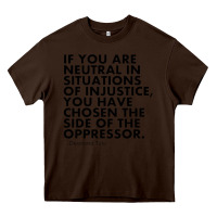 Chocolate Brown human rights quote protest political Heavy Core Tee - longCreatives