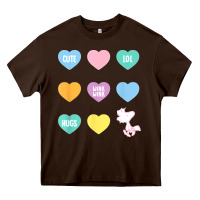Chocolate Brown peanuts valentine candy heart Heavy Core Tee - longCreatives