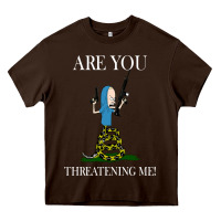 Are You Threatening Me Funny Cartoon Halloween Heavy Core Tee | Teevron