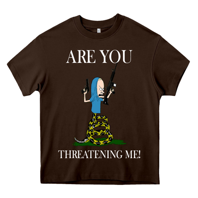 Are You Threatening Me Funny Cartoon Halloween Heavy Core Tee by longCreatives | Teevron