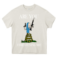 Cream Are You Threatening Me Funny Cartoon Halloween Heavy Core Tee - longCreatives
