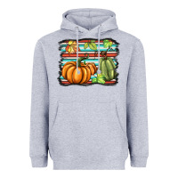 Heather Grey fall pumpkin  background Heavyweight Hoodie - BarkalooDesign