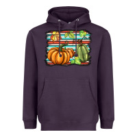 Plum fall pumpkin  background Heavyweight Hoodie - BarkalooDesign