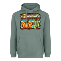 Sage fall pumpkin  background Heavyweight Hoodie - BarkalooDesign