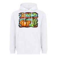 White fall pumpkin  background Heavyweight Hoodie - BarkalooDesign