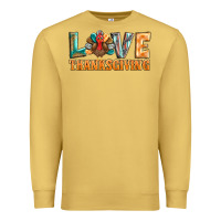 Antique Gold love thanksgiving western turkey Premium Sweatshirt - BarkalooDesign