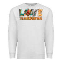 Oatmeal Heather love thanksgiving western turkey Premium Sweatshirt - BarkalooDesign