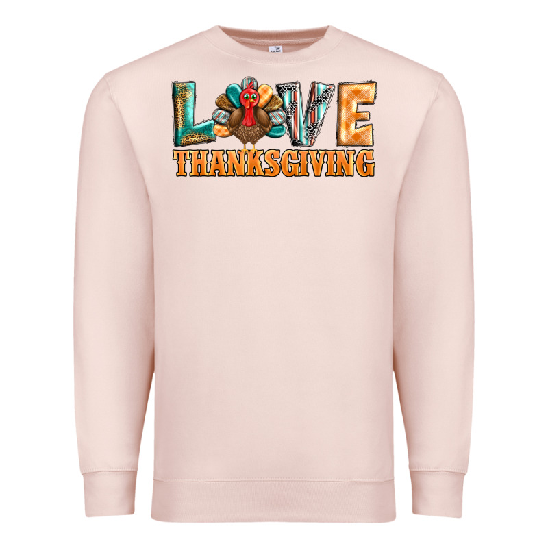 Love Thanksgiving Western Turkey Premium Sweatshirt by BarkalooDesign | Teevron