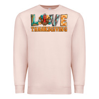 Pale Pink love thanksgiving western turkey Premium Sweatshirt - BarkalooDesign