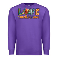 Purple love thanksgiving western turkey Premium Sweatshirt - BarkalooDesign