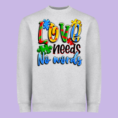 Love Needs No Words Heavyweight Sweatshirt Designed By Artiststas