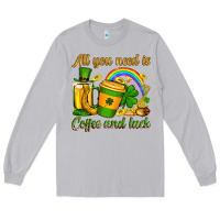 Moon Dust St. Patrick's All you need is coffee and luck Long Sleeve Tee - OliviaCreatesArt