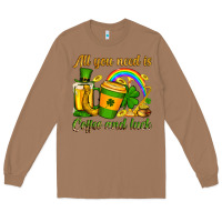 Toasted Coconut St. Patrick's All you need is coffee and luck Long Sleeve Tee - OliviaCreatesArt