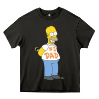 Asphalt The Simpsons Homer Number 1 Dad Father's Day V2 Heavy Core Tee - longCreatives