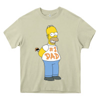 Mossy The Simpsons Homer Number 1 Dad Father's Day V2 Heavy Core Tee - longCreatives