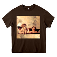 Chocolate Brown angels gift raphael cupid cherubs art valentine angel Heavy Core Tee - longCreatives