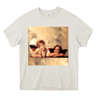 Cream angels gift raphael cupid cherubs art valentine angel Heavy Core Tee - longCreatives