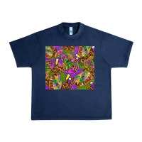 Navy Mardi Gras with crabs tumbler Urban Heavy Tee - HowdyJamesFarm