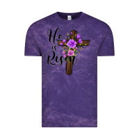 Cloud Purple he is risen matthew 28 6 Vintage Tee - Jasminsmagicworld