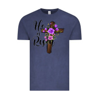 Vintage Denim he is risen matthew 28 6 Vintage Tee - Jasminsmagicworld