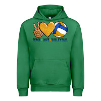 Emerald peace love volleyball Urban Hoodie - AdoDesignShop