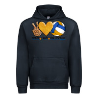 Navy peace love volleyball Urban Hoodie - AdoDesignShop
