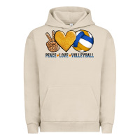 Pigment French Oak peace love volleyball Urban Hoodie - AdoDesignShop
