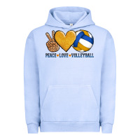 Pigment Grape Ice peace love volleyball Urban Hoodie - AdoDesignShop
