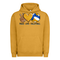 Pigment Peanut Butter peace love volleyball Urban Hoodie - AdoDesignShop