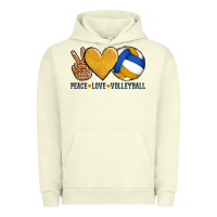 Pigment Pistachio peace love volleyball Urban Hoodie - AdoDesignShop