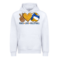 White peace love volleyball Urban Hoodie - AdoDesignShop