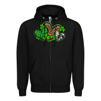 Black st patricks day western hearts Zipper Hoodie - Artiststas