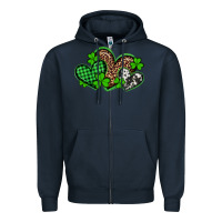 Navy st patricks day western hearts Zipper Hoodie - Artiststas