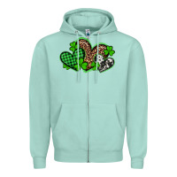 Seafoam st patricks day western hearts Zipper Hoodie - Artiststas