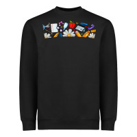 Black Best Teacher Ever Heavyweight Sweatshirt - CowhideDigitalArt