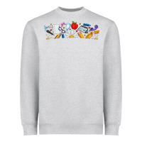 Heather Grey Best Teacher Ever Heavyweight Sweatshirt - CowhideDigitalArt