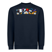 Navy Best Teacher Ever Heavyweight Sweatshirt - CowhideDigitalArt