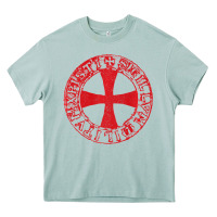 Arona Mens Crusader Knight  Knights Templar Cross T  Badge Heavy Core Tee - longCreatives