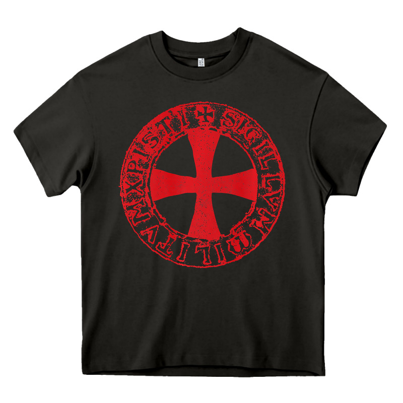 Mens Crusader Knight  Knights Templar Cross T  Badge Heavy Core Tee by longCreatives | Teevron
