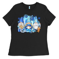 Black snowman gnome Ladies Tee - texasbilliewilder