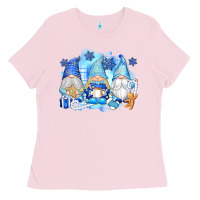 Bubblegum Pink snowman gnome Ladies Tee - texasbilliewilder
