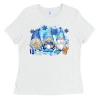White snowman gnome Ladies Tee - texasbilliewilder