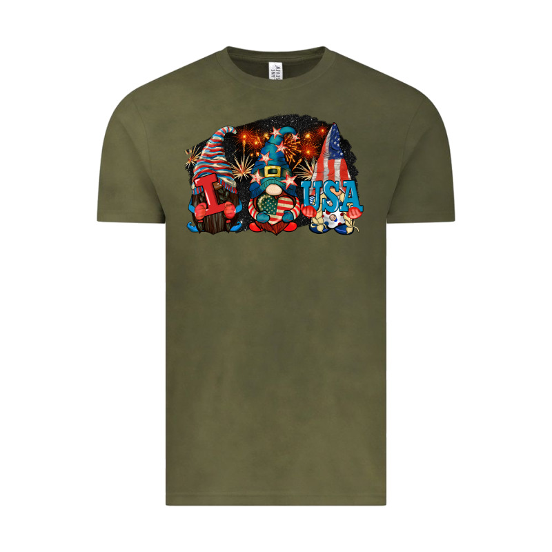 I Love Usa Gnomes 4th Of July Vintage Tee by CowGirlArtShop | Teevron