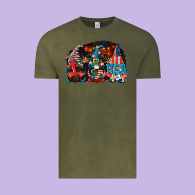 I Love Usa Gnomes 4th Of July Vintage Tee Designed By Cowgirlartshop